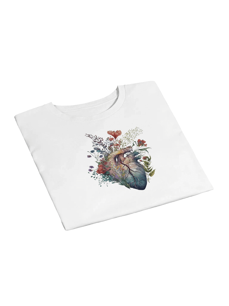Floral Heart Crop Top – Watercolor Botanical product image (2)
