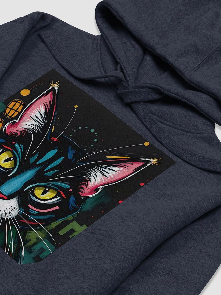 Mystery Kitty, Cozy Cotton Blend Unisex Hoodie product image (3)