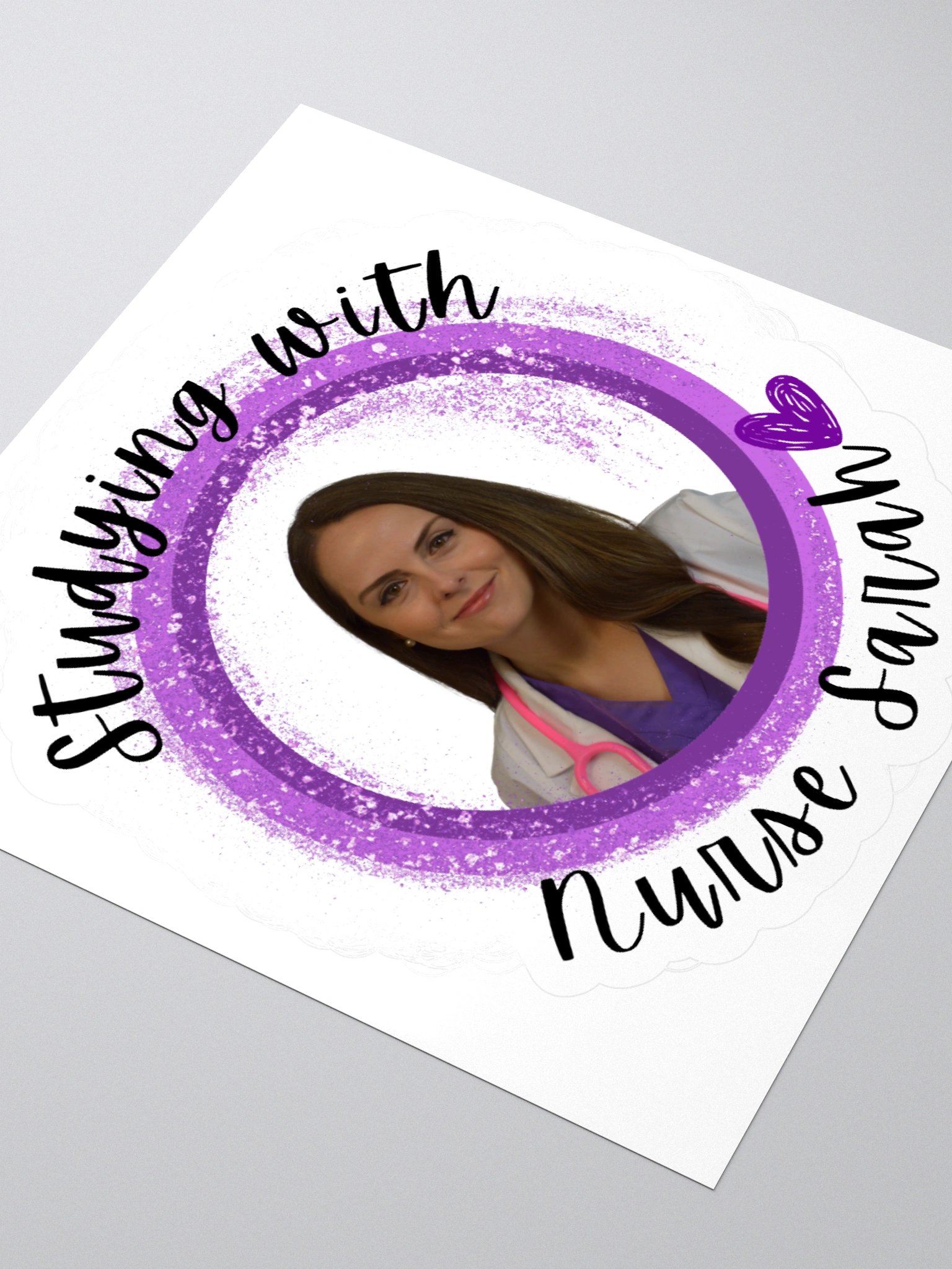 Nurse Sarah Vinyl Sticker – Motivational Nursing School Decal product image (8)