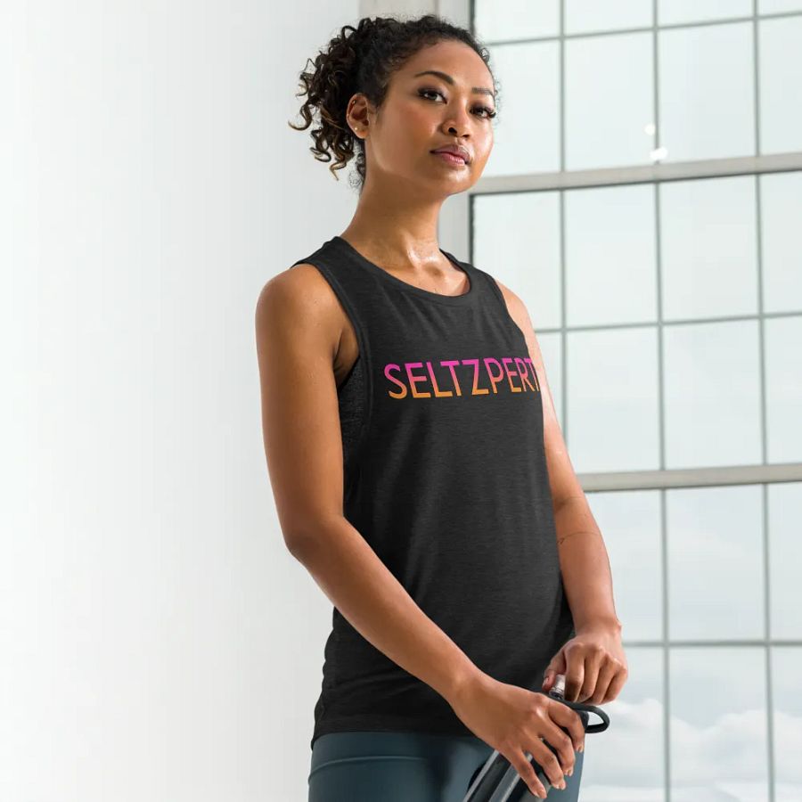 Seltzpert Women's Flowy Tank Top | Tequila Sunrise product image (3)