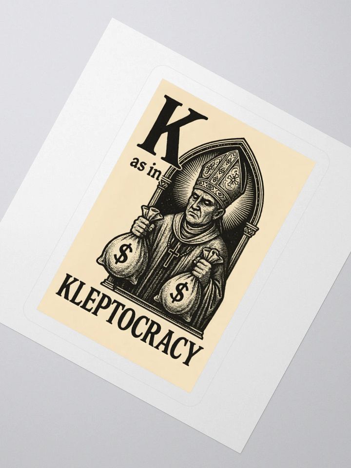 K as in kleptocracy sticker product image (6)