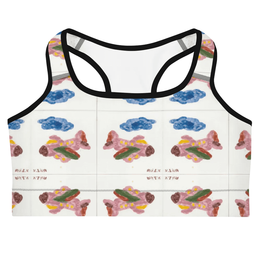 Kid Airplane (All-Over Print Sports Bra) product image (5)