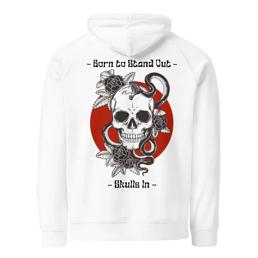 Eco-Friendly Skull & Snake Raglan Hoodie product image (1)