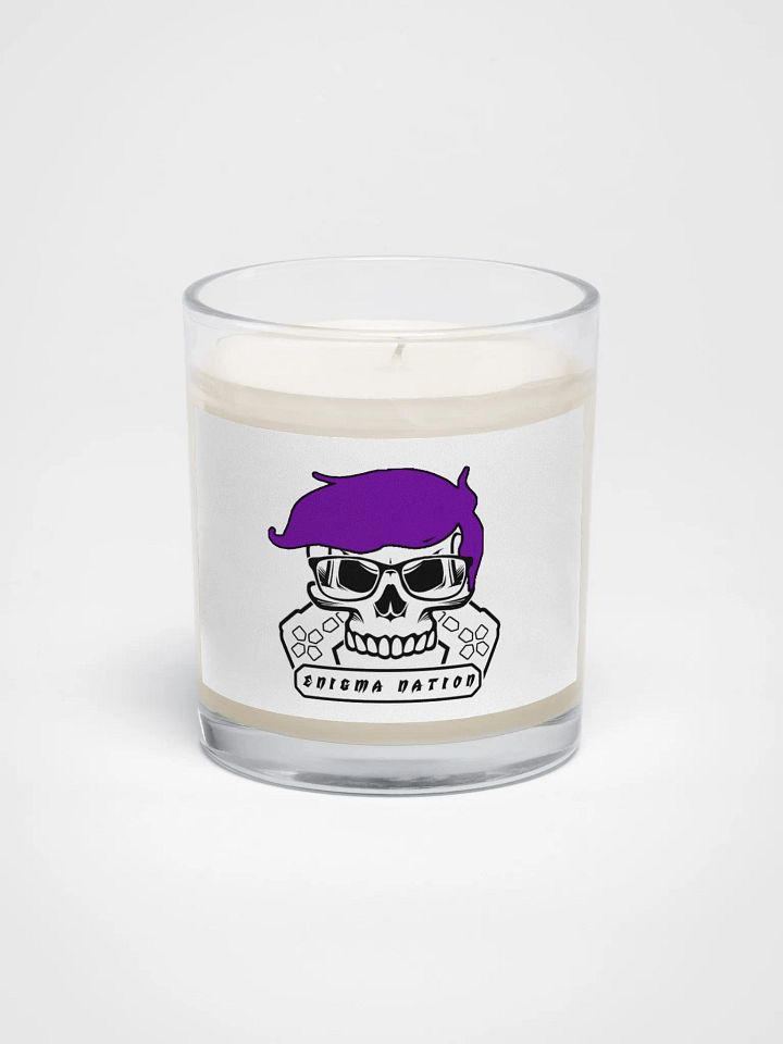 Enigma Nation Soy Wax Candle In A Clear Glass Jar product image (1)