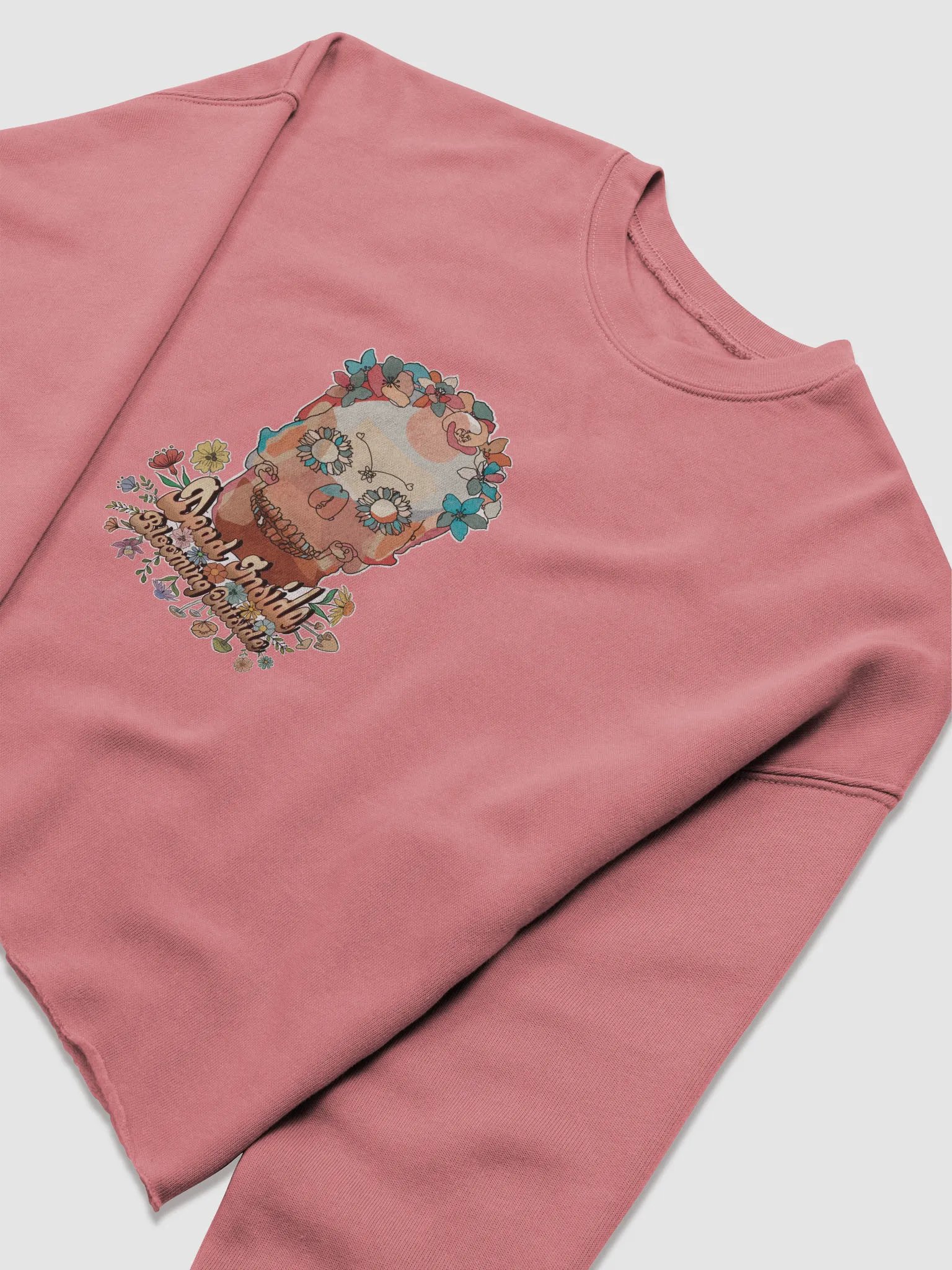 Cropped Sweatshirt all colors - Dead Inside Blooming Outside product image (3)
