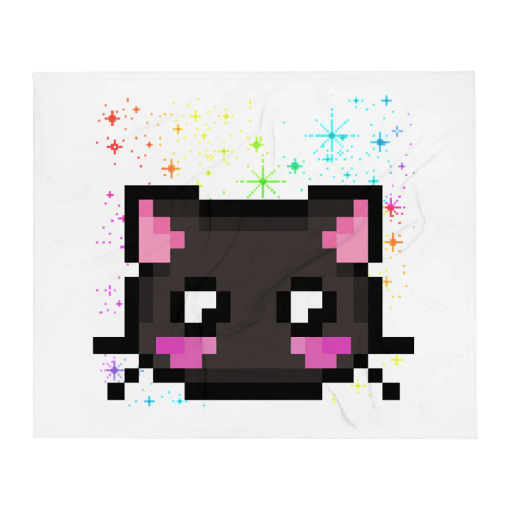 *Starry Eyes Pixel kitteh Emote* Blanket product image (1)