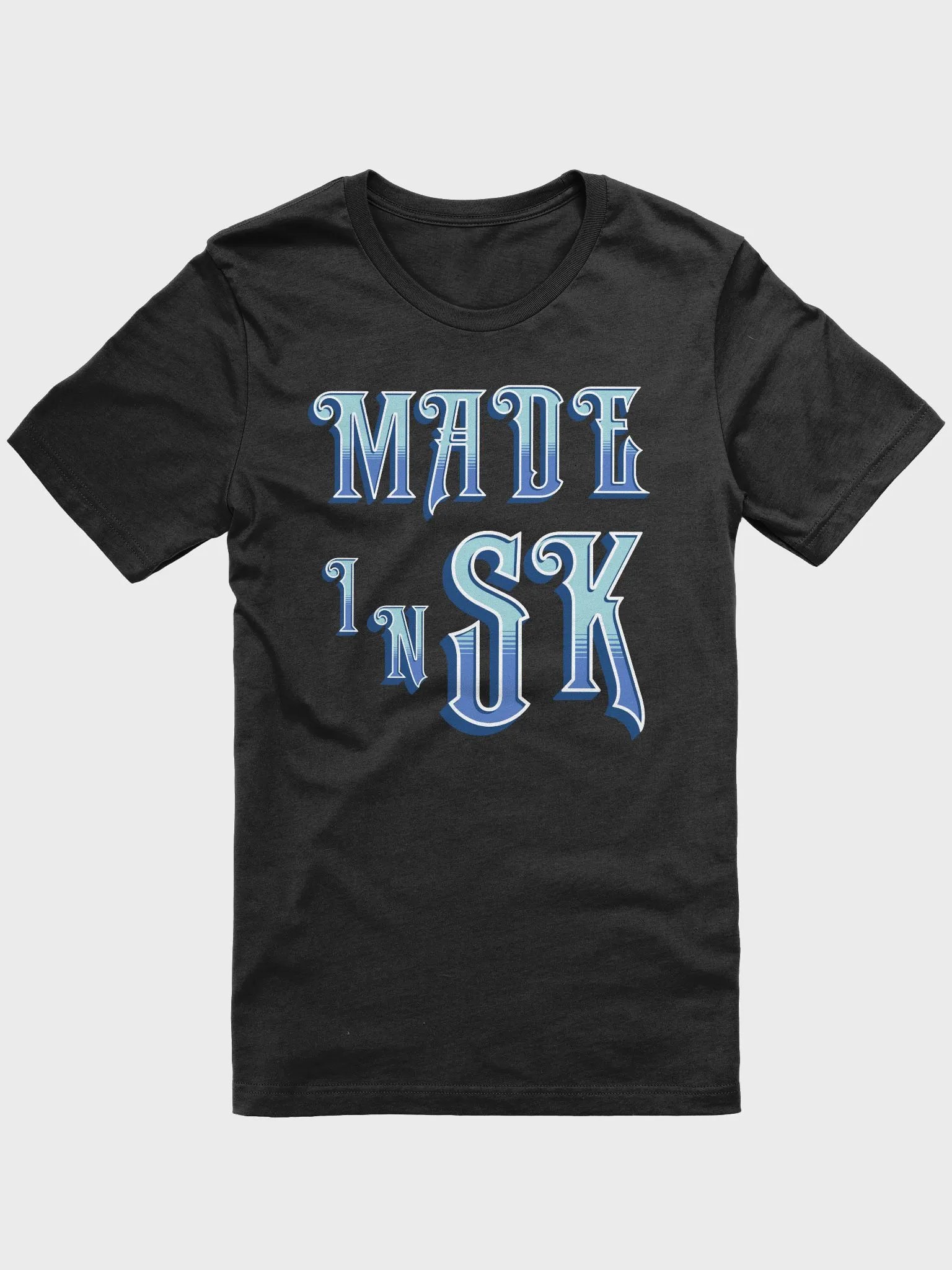 Made In Sk Saskatoon Saskatchewan Vintage Ornate Text T-Shirt product image (1)