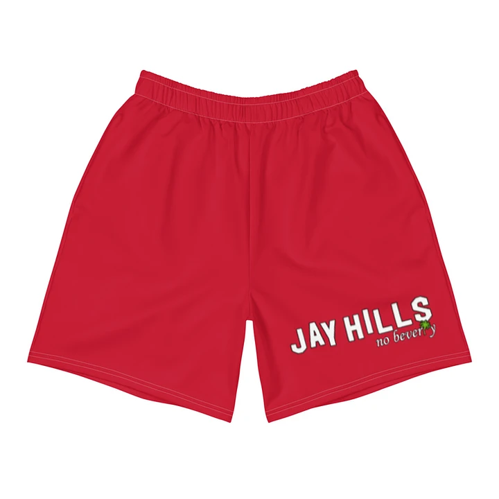 [JayHills] Men's Logo Athletic Long Shorts - Red product image (1)