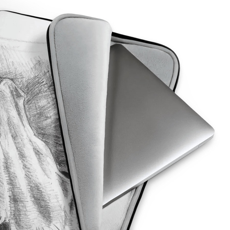 Thoroughbred horse scritching laptop sleeve product image (3)