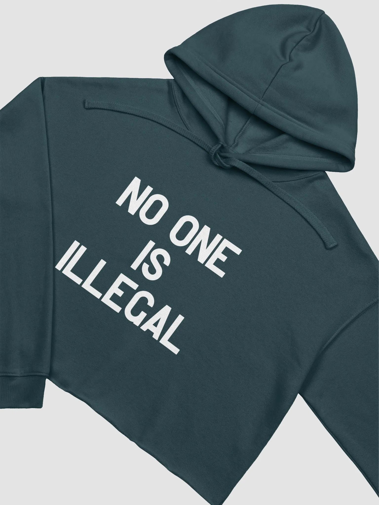 Pris-No One Is Illegal Bella+Canvas Fleece Crop Hoodie product image (17)