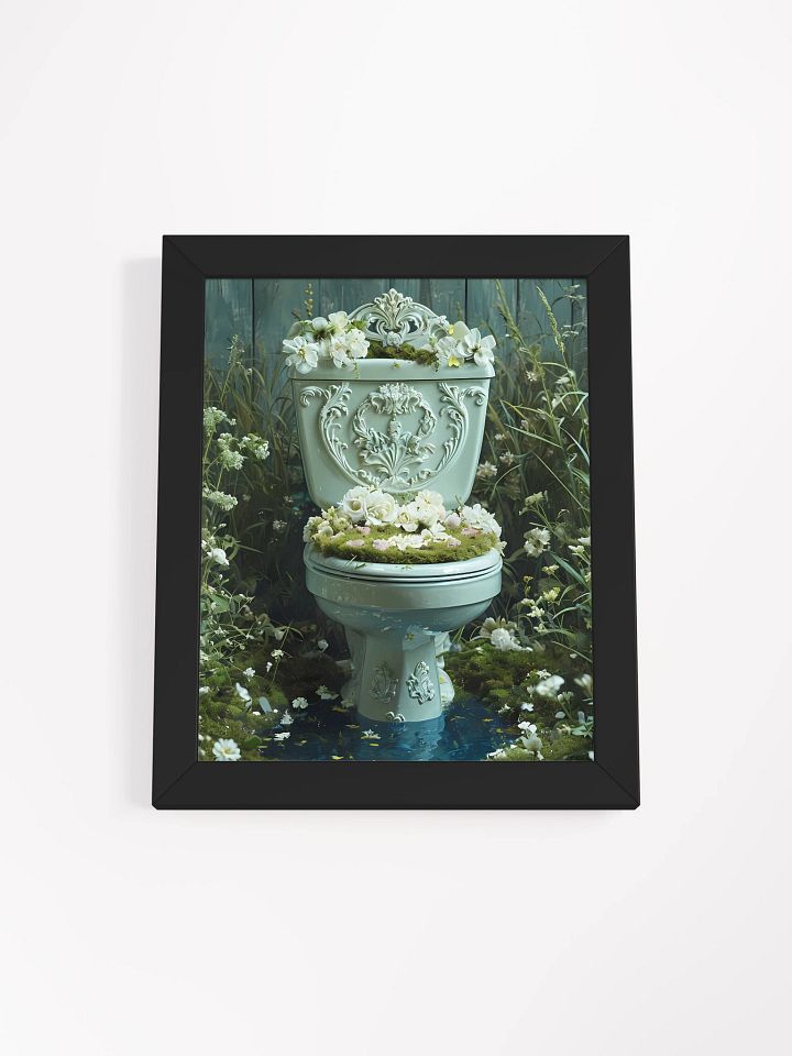 Mossy Garden Toilet Framed Matte Poster product image (2)