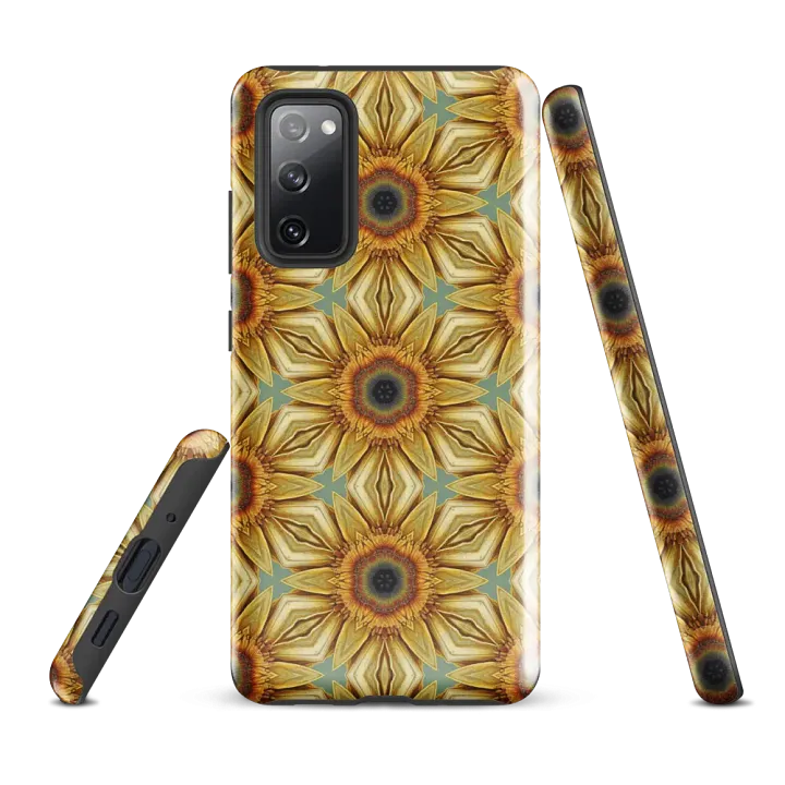 Tough Phone Case for Samsung® - Abstract Sunflower Hex Geometric Design product image (1)