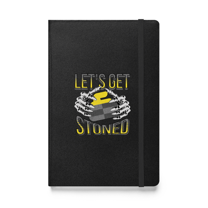 Lets Get Stoned Curling Skeletal Hands Hardcover Notebook product image (1)
