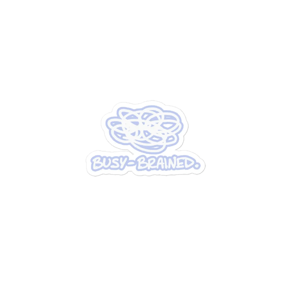 BUSY-BRAINED (lined design, #BDCAEF) magnet product image (1)