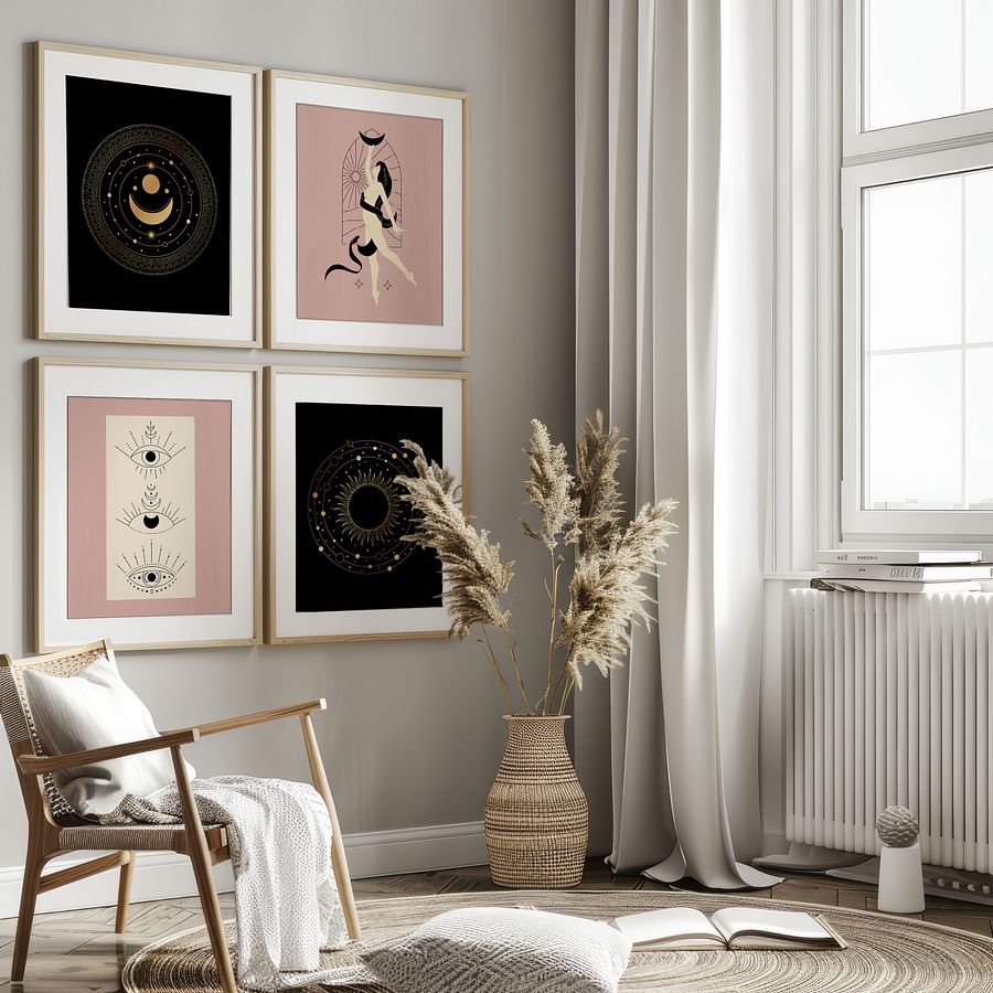 Blush Witchy Gallery Wall Set of 6 DIGITAL Prints product image (3)
