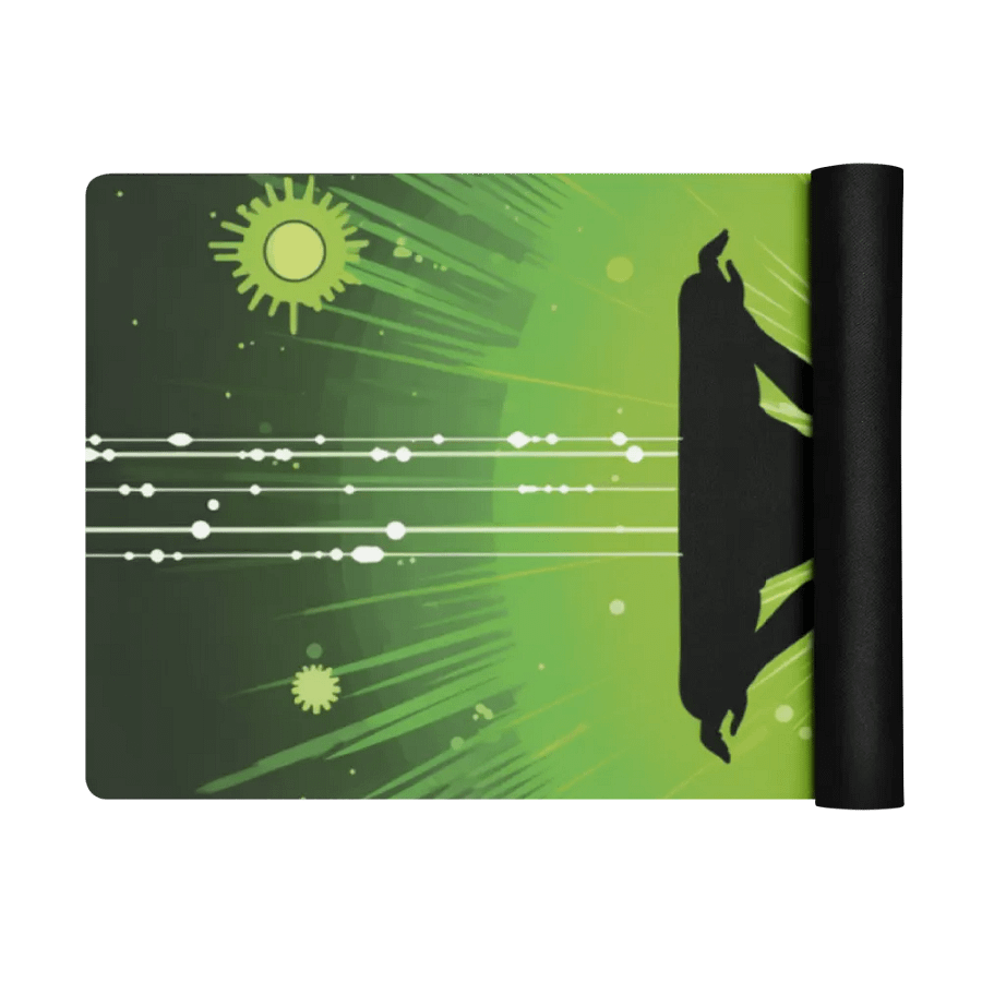 Premium Yoga Mat Featuring Green Sukhasana Vibe product image (6)