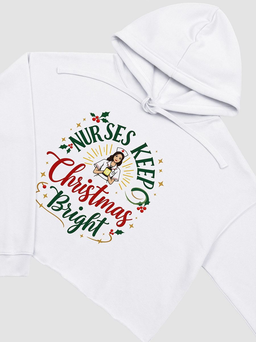 Nurses Keep Christmas Bright Cropped Hoodie product image (11)