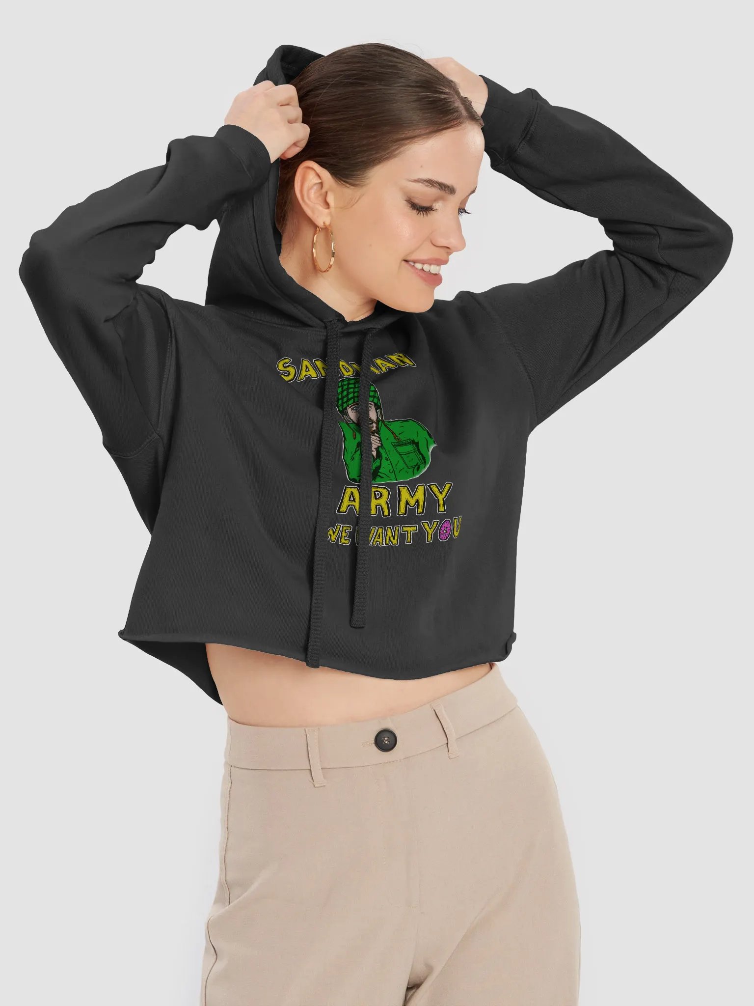Sandman Army Crop Hoodie product image (5)