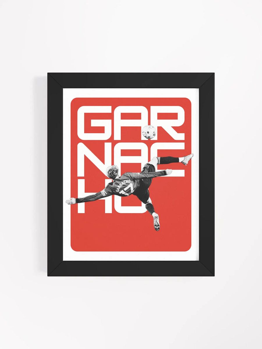 Alejandro Garnacho BW Manchester United Name Art Framed Print product image (3)