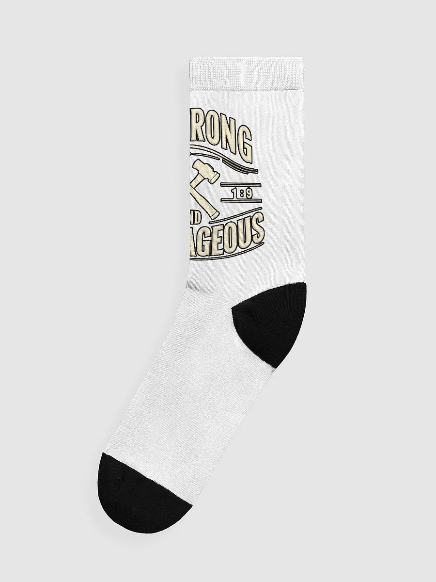 Be Strong and Courageous Crew Socks product image (4)