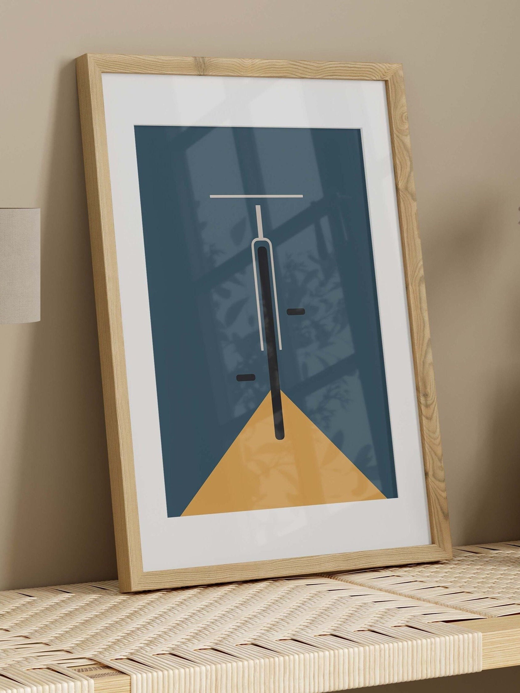 Bicycle Bauhaus Poster Vintage mid century style set of 3 product image (2)