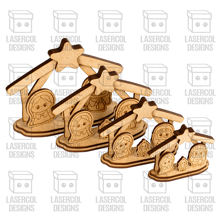 Small Nativity Scene Gift Set 2 - Christmas - Laser Cut Files product image (10)