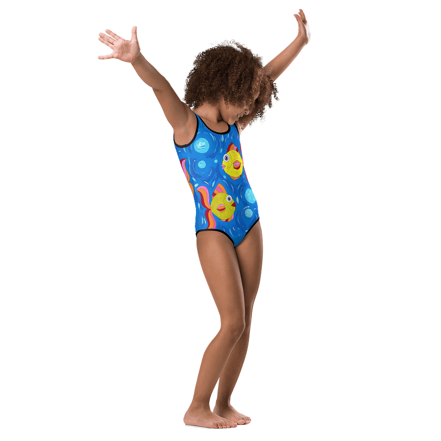 Fish style (art by Dina R.) acrylic painting picture - Kids Swimsuit product image (1)
