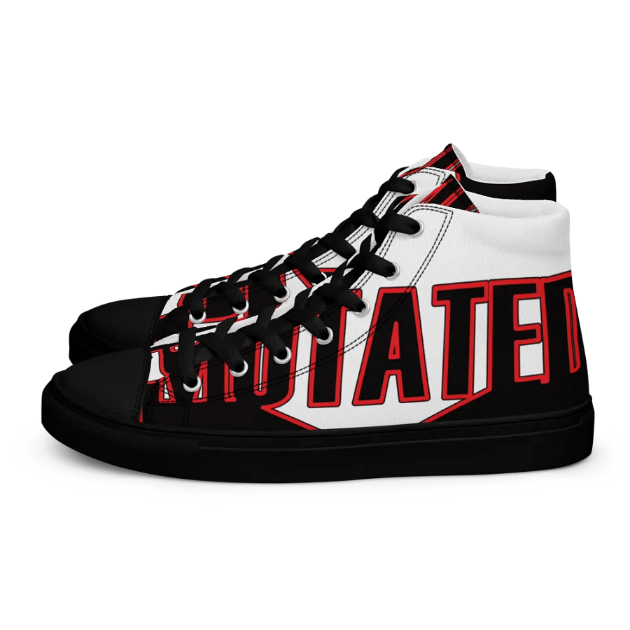 Abstract M Letter Design High Top Canvas Women's Shoes product image (1)