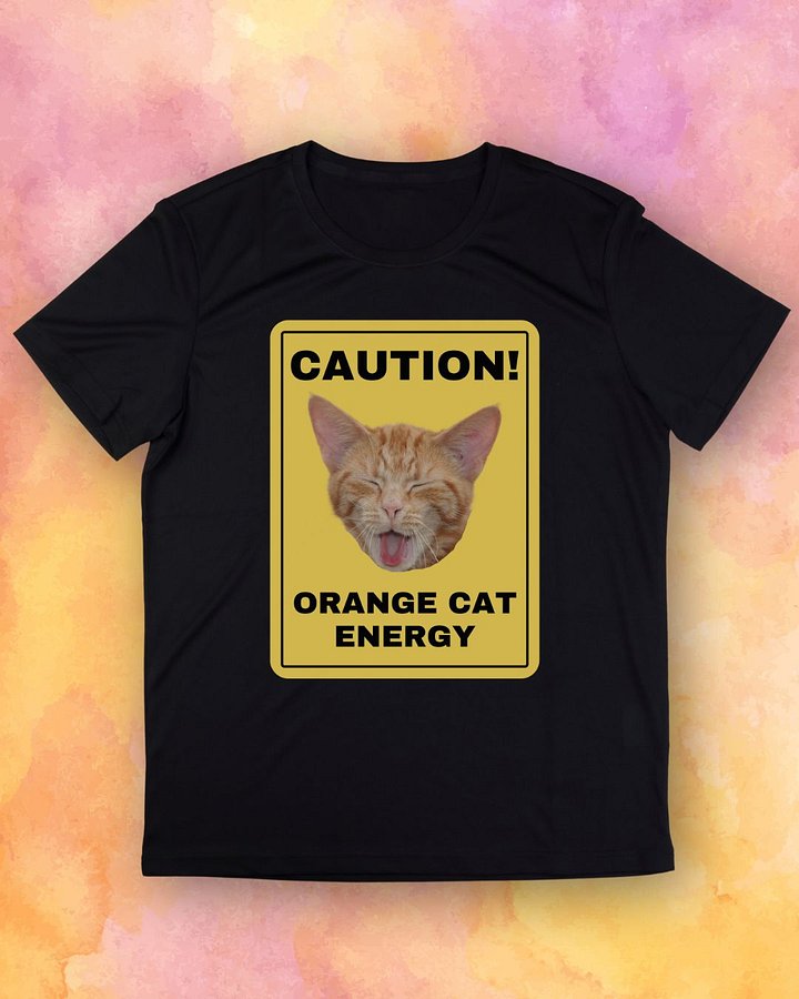 Caution Orange Cat Energy T-Shirt product image (1)