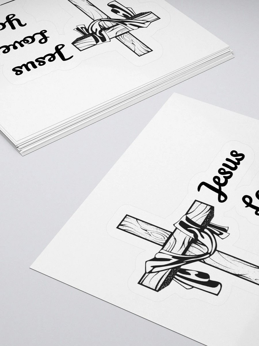 Jesus Loves You Cross Sticker product image (12)