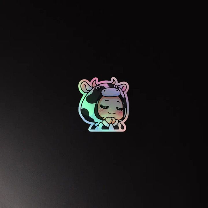 Cow Holographic Sticker product image (4)
