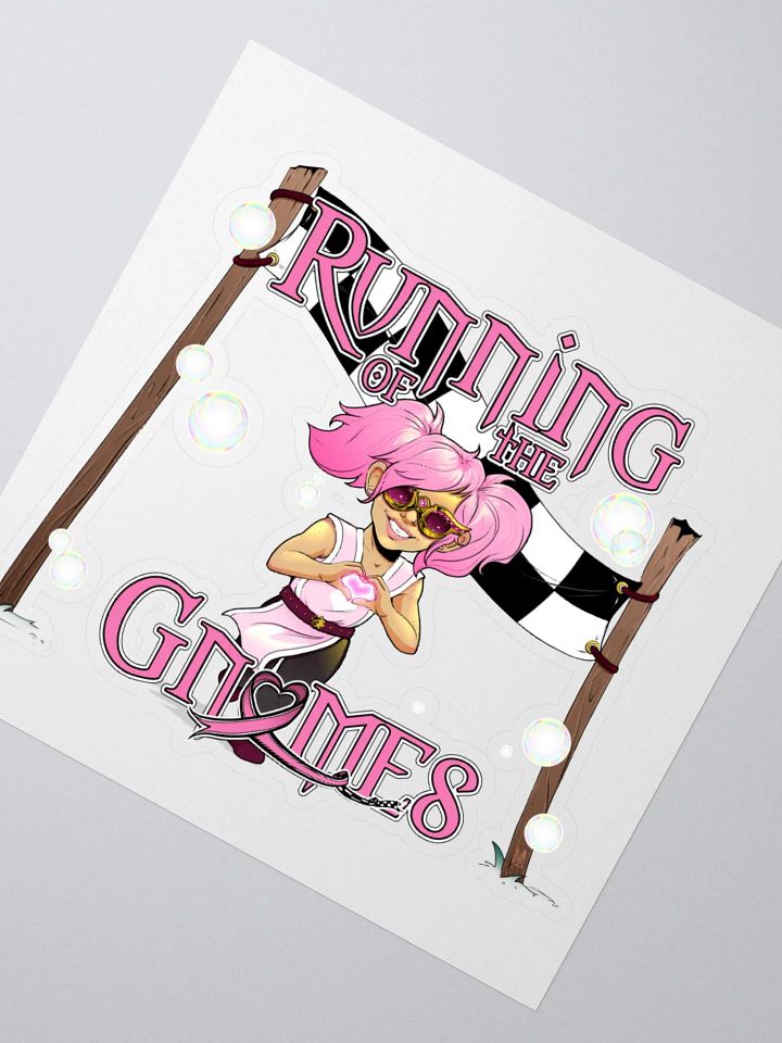 Running of the Gnomes Race Banner-- Cutout Edition -- by Mischi - Cut Sticker product image (5)