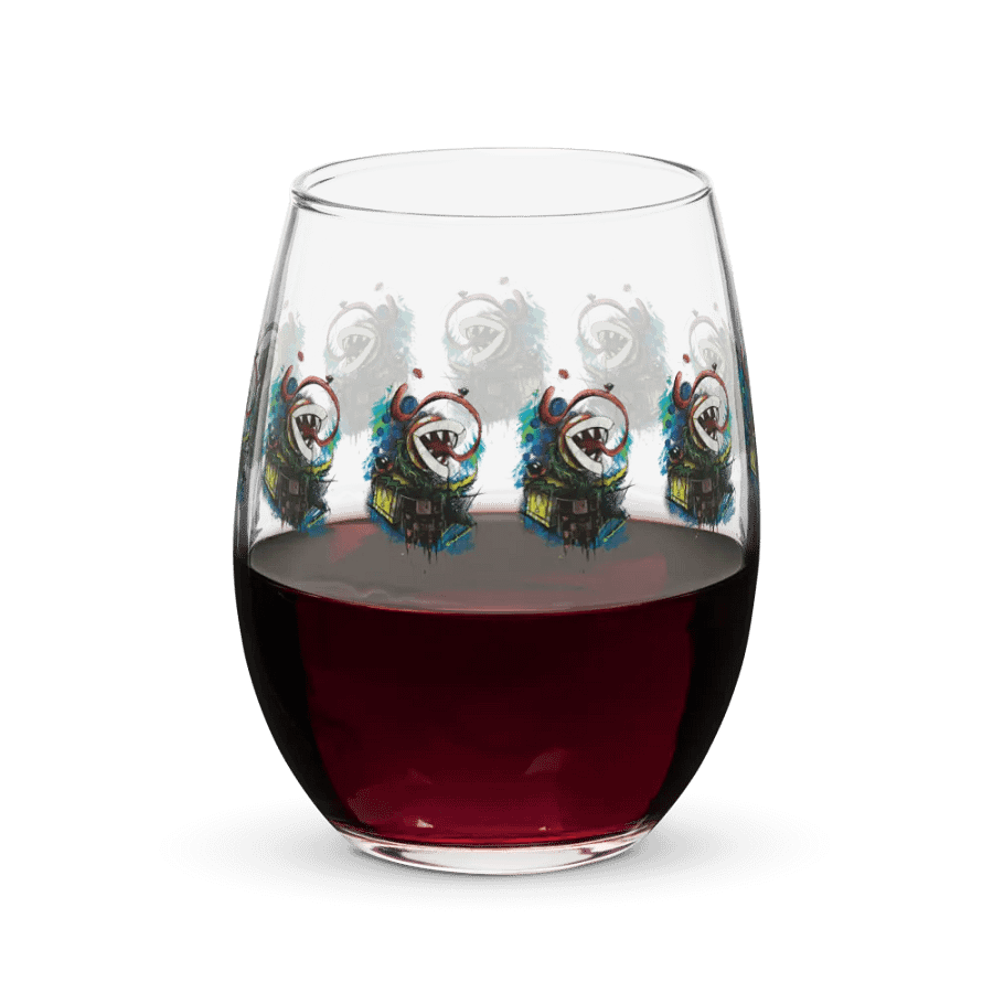 Piranha Plant by StephyJ Stemless Wine Glass product image (6)