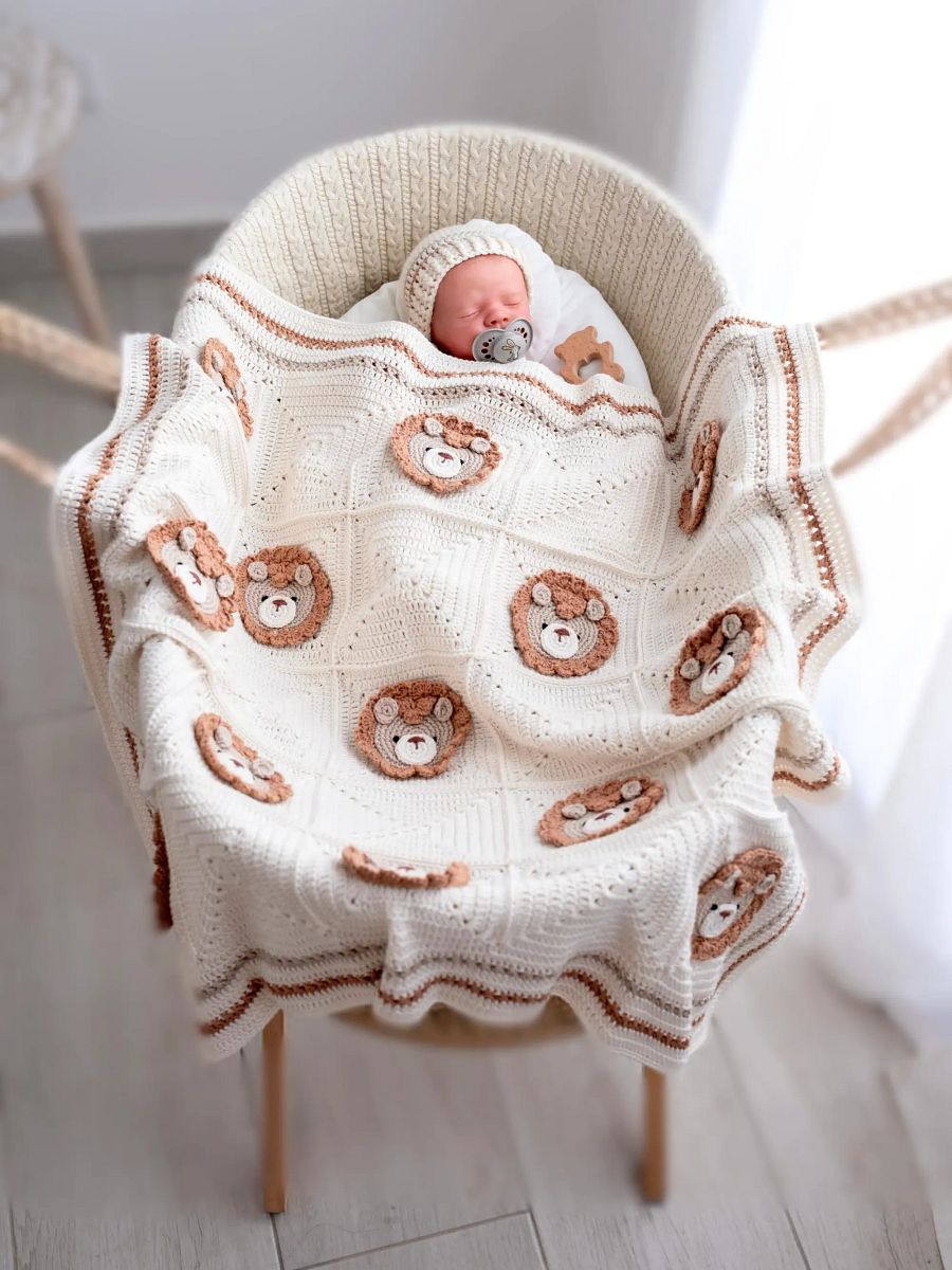 Crochet Pattern: Lion Baby Blanket product image (3)