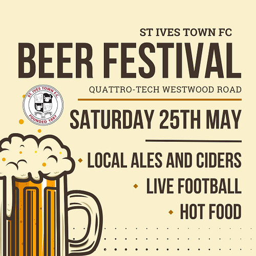 ST IVES BEER FESTIVAL! 🍻

Join us on the 25th of May as we host our annual beer festival! Full details below. 👇

http://stive...