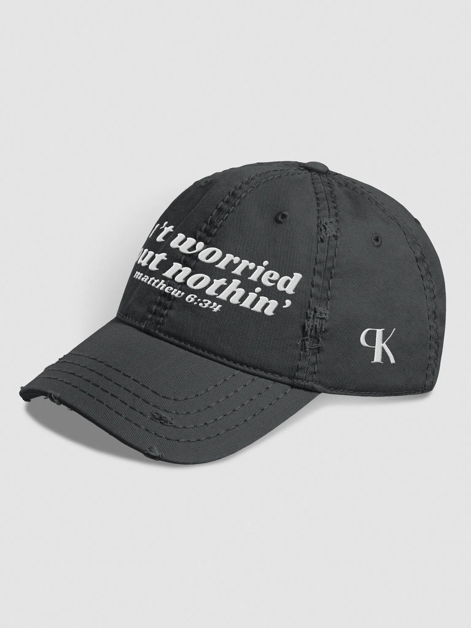 Ain't Worried 'Bout Nothin' Distressed Hat product image (6)