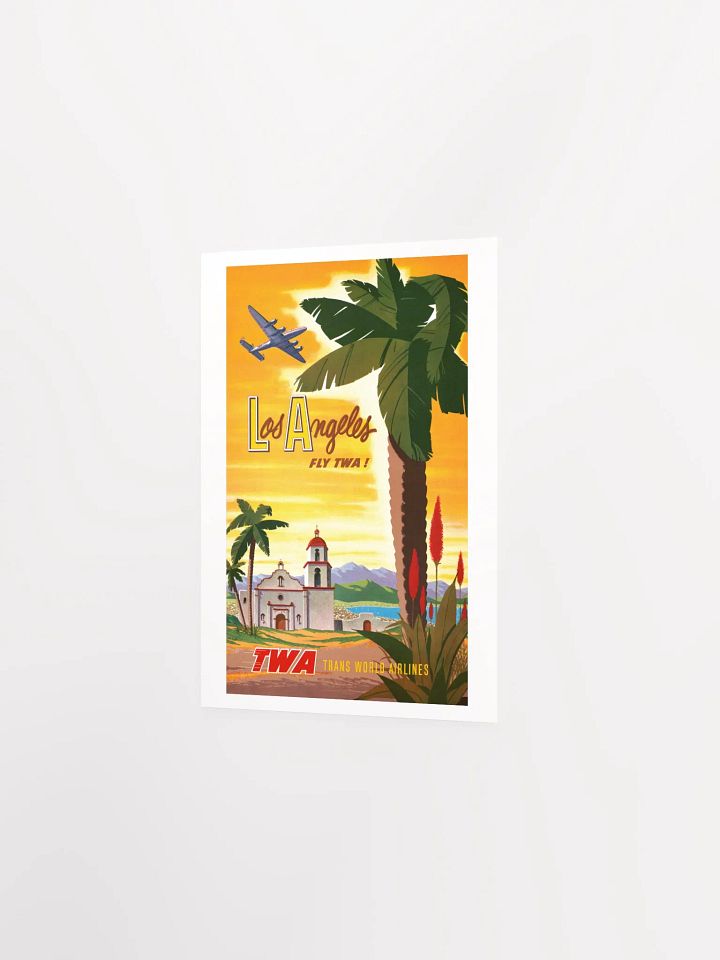 Vintage Fly TWA Los Angeles Travel Poster Print product image (6)