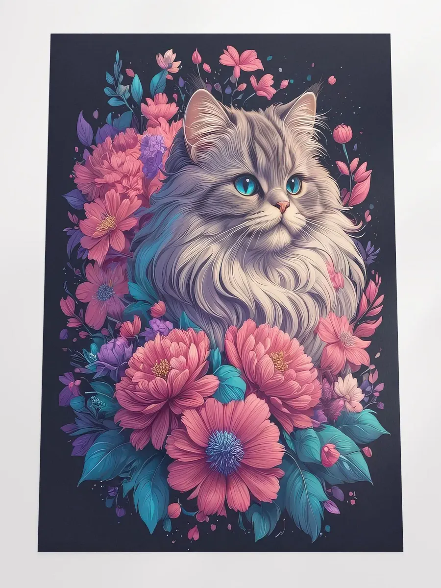 Flower Cat v2 - Poster - Large 24x36 Inches product image (4)