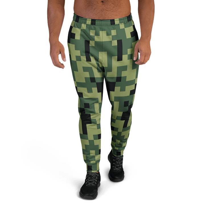 Military Green Camouflage Pixels Camo Pattern Men's Joggers product image (2)