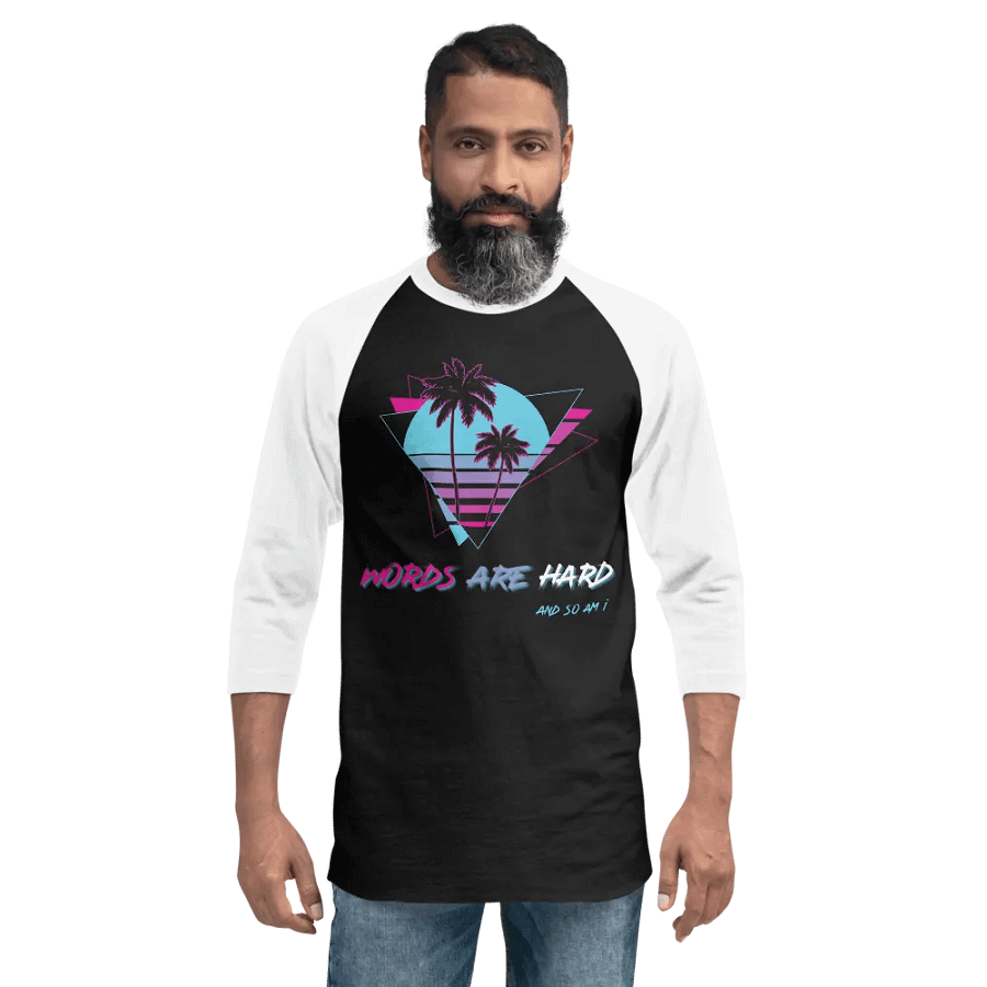 Words Are Hard Baseball Tee product image (12)