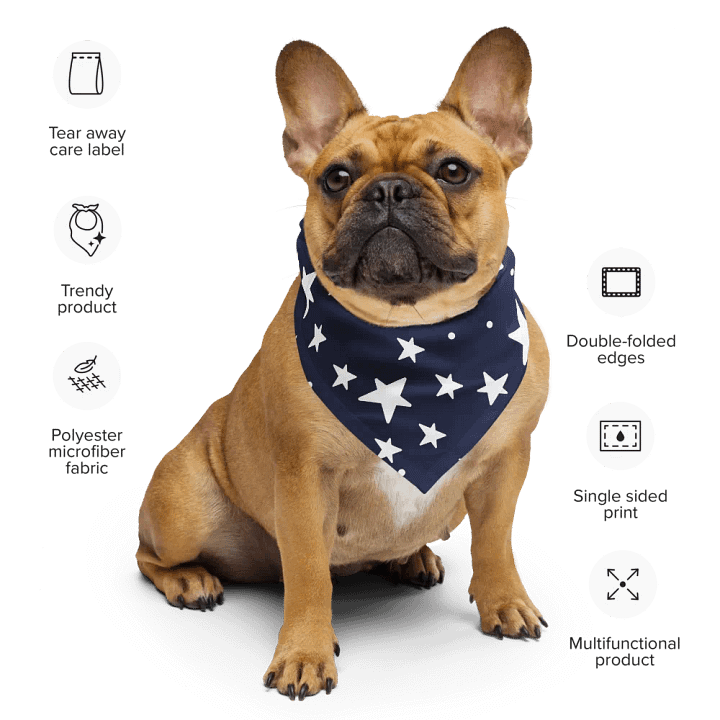 Blue + White Stars USA Bandana product image (2)