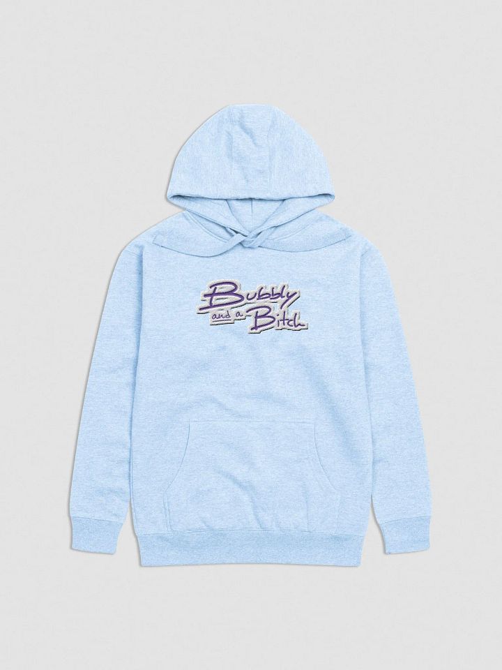 Bubbly and a B*tch (purple bubble design) embroidered heavyweight hoodie product image (30)