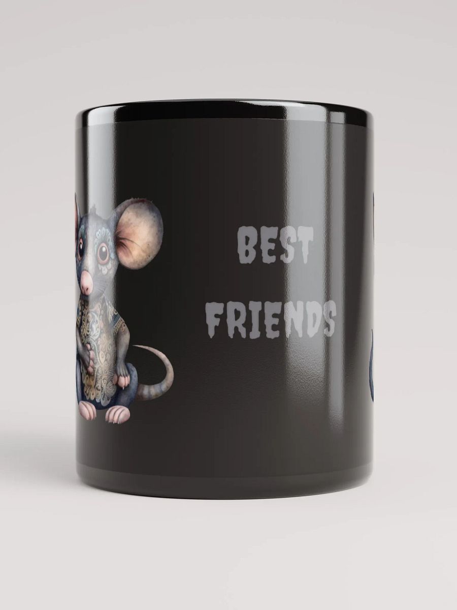Cat and Mouse Best Friends Forever Mug in Black product image (5)