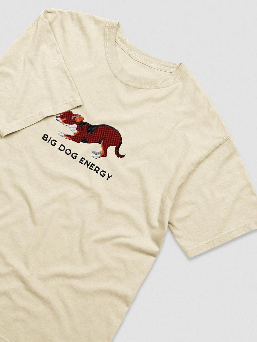 Big Dog Energy T-Shirt(Embroidered) of a Chihuahua(Chocolate Tricolor) product image (6)
