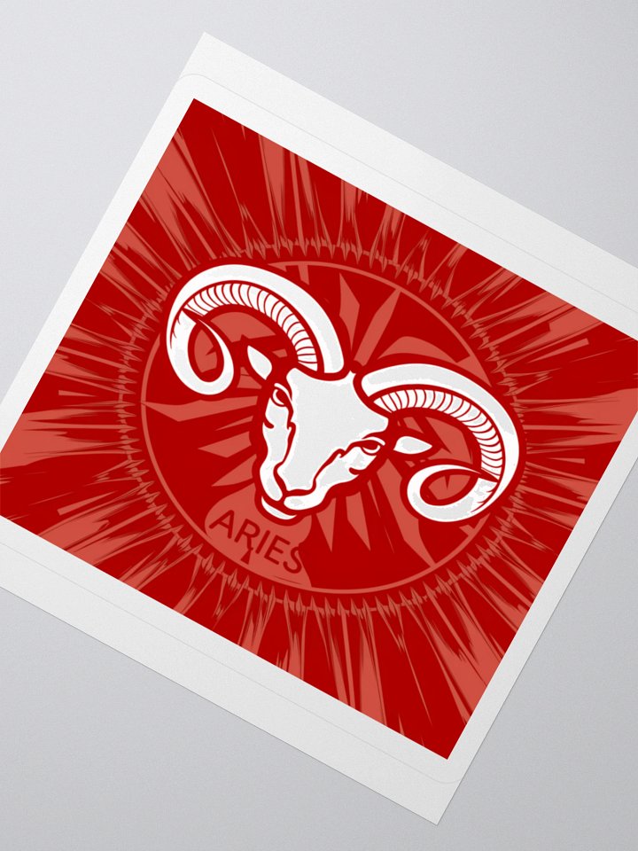 Trending Aries Ram Head Vinyl Sticker - Exclusive Zodiac Art product image (6)