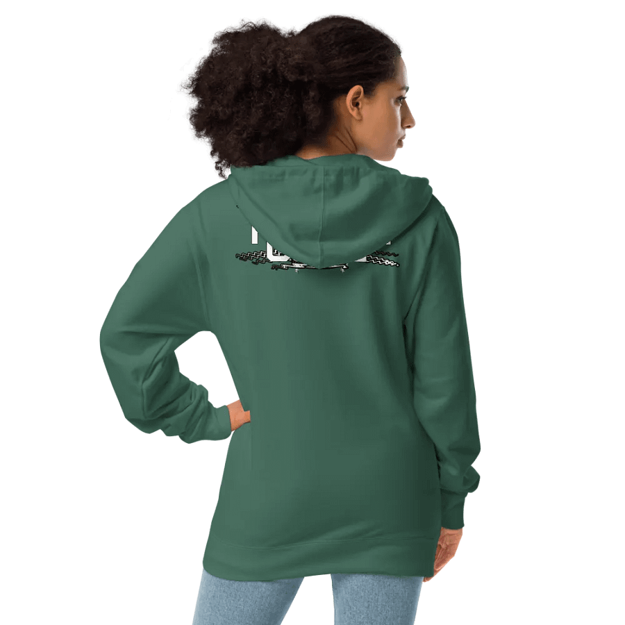 Fleece Zip Up Hoodie - Embroidered - White HApex Gear White Logo product image (3)