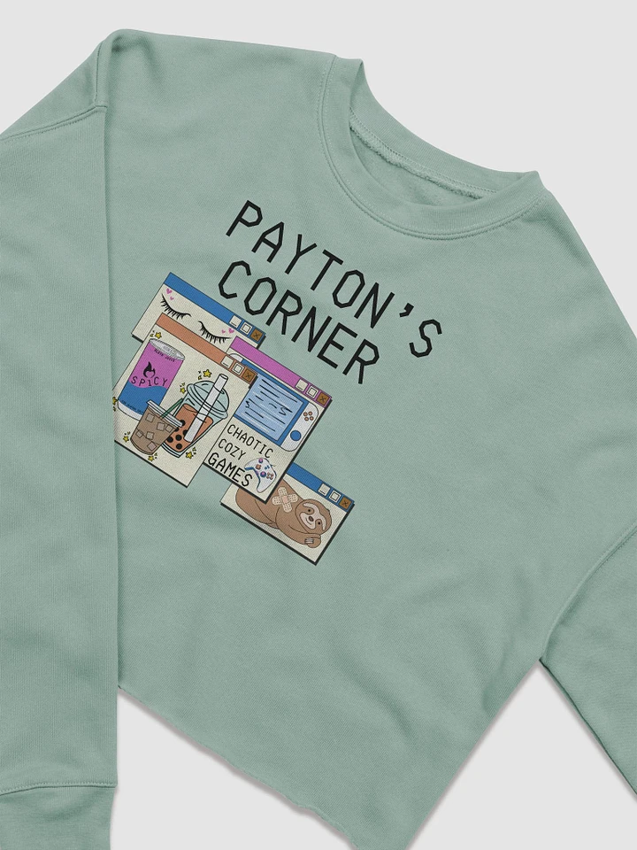 Payton's Virtual Corner Cropped Sweatshirt - Black Text product image (1)