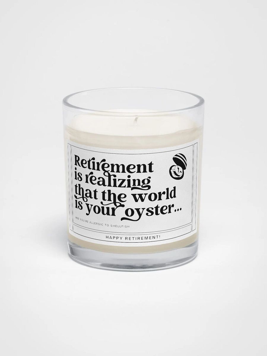 Retired traveler's delight: A funny gift for the travel addict - Soy wax vegan candle product image (2)