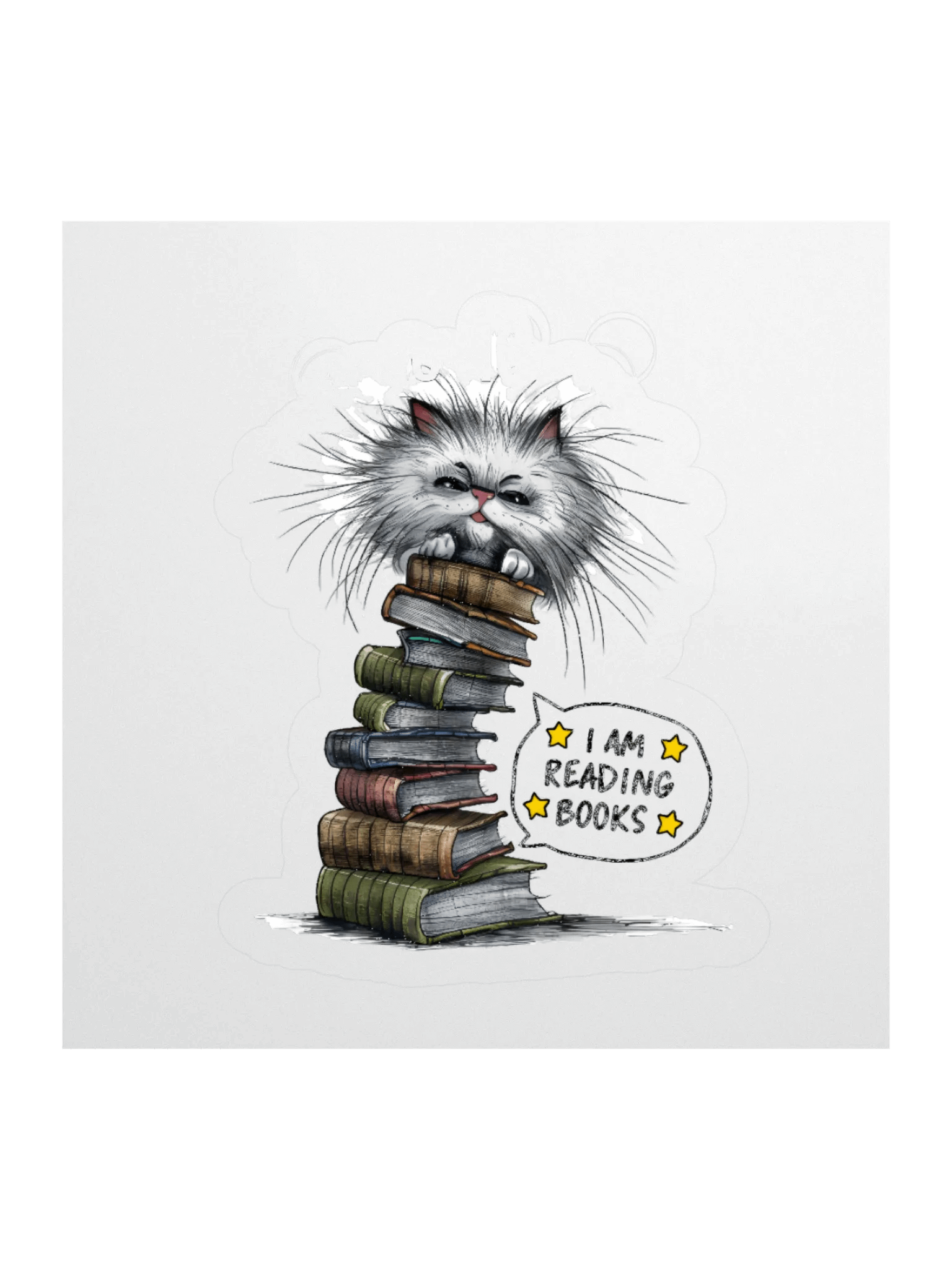Whiskers and Words Kiss Cut Stickers product image (4)