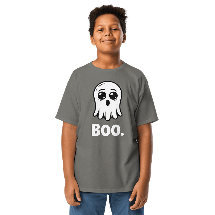 Cute Spooky Ghost “Boo” Halloween T-Shirt – Cozy & Fun Unisex Tee product image (2)